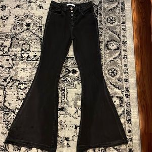 Black flare jeans